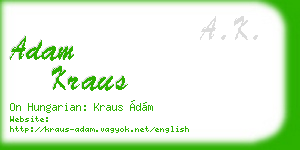 adam kraus business card